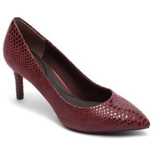 Rockport Total Motion Merlot Snake Pointy Pump 6M